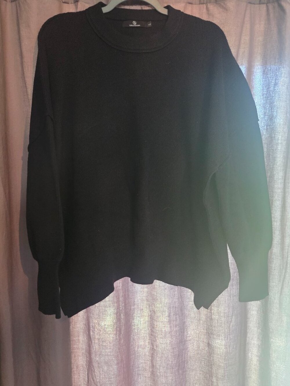 Lillusory - Women's Crew Neck Sweater, Black - NWOT